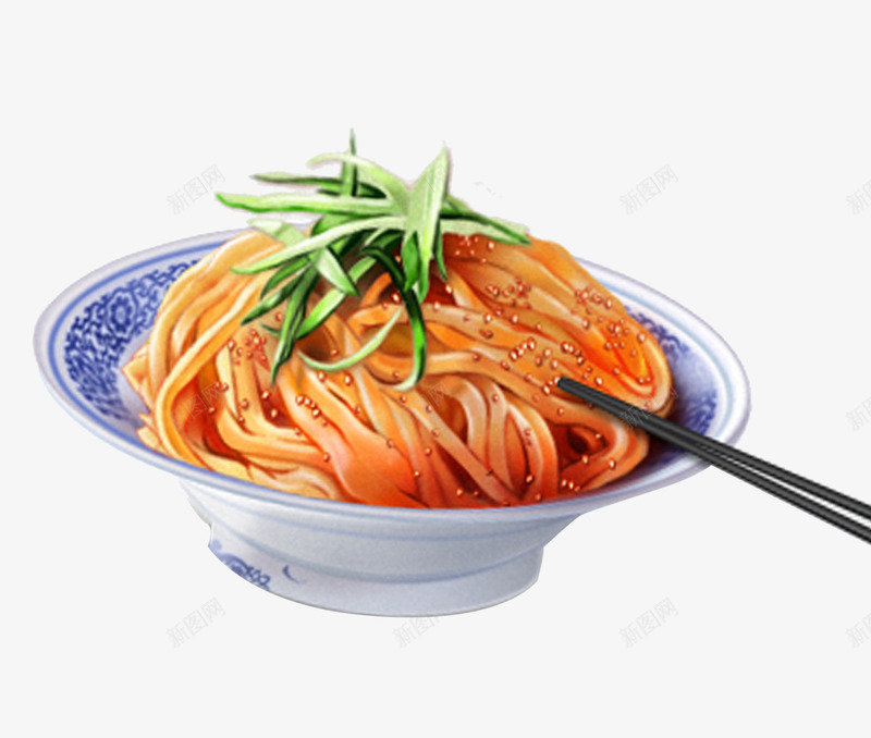 凉菜食物png免抠素材_新图网 https://ixintu.com 凉粉 凉菜 手绘 碗 食物