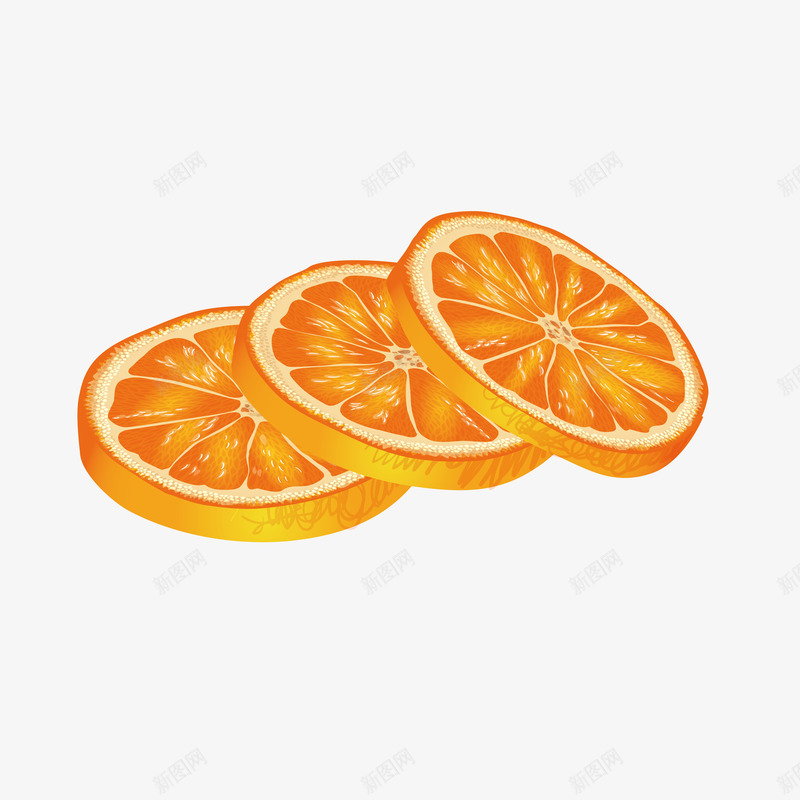 切片的橙子矢量图eps免抠素材_新图网 https://ixintu.com 橙汁 水果 矢量橙子 解渴 矢量图
