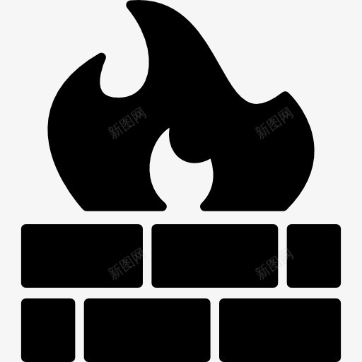 防火墙的Windows图标png_新图网 https://ixintu.com 安全 安全系统 技术 消防 火焰 防火墙