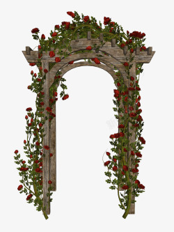 复古大门背景复古花藤缠绕的大门高清图片