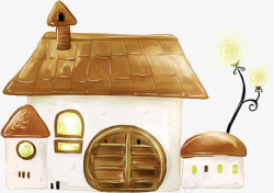 卡通手绘可爱小房子素材