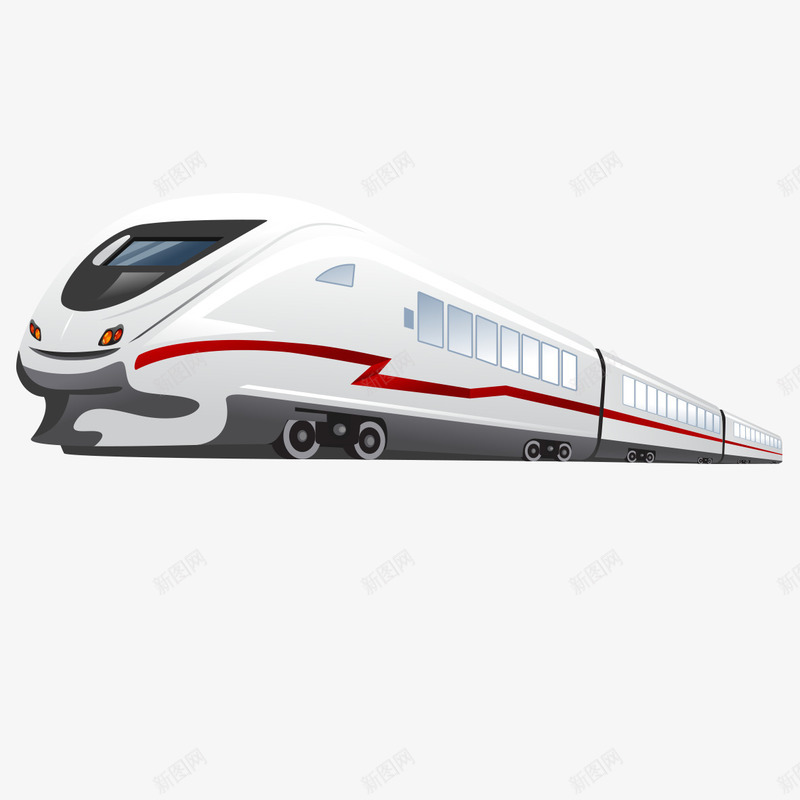 手绘高铁客运png免抠素材_新图网 https://ixintu.com 和谐号 地铁 客运 速度 高铁