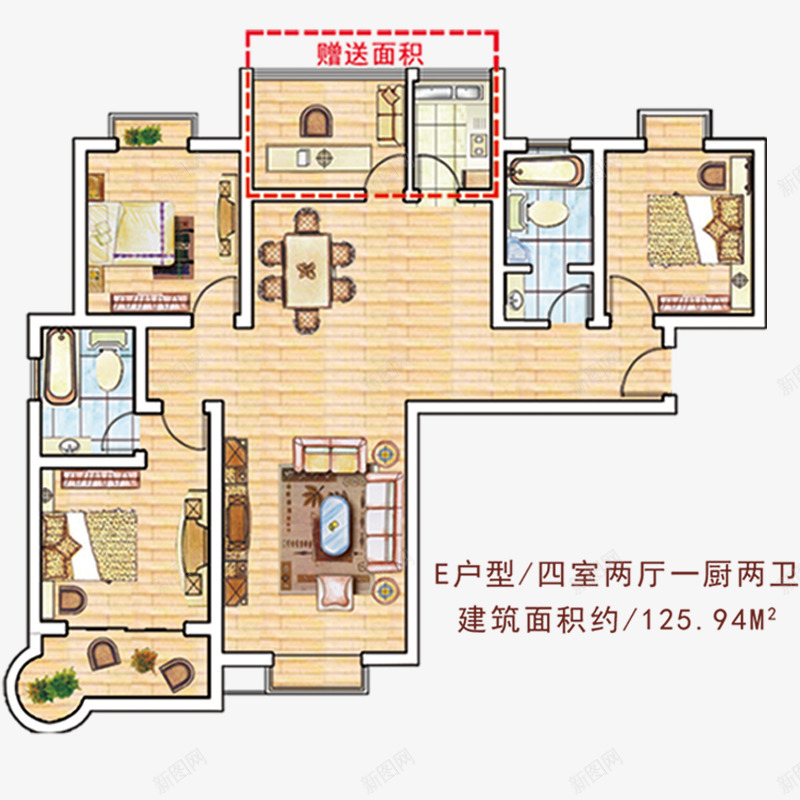 户型图png免抠素材_新图网 https://ixintu.com CAD平面图 平面图 户型图 房地产宣传页 房地产素材 房屋平面图