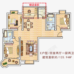 地产户型三折页户型图高清图片