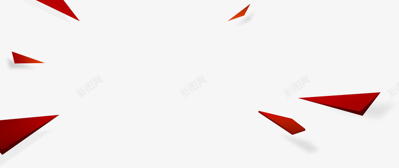 红色三角形碎片背景海报png免抠素材_新图网 https://ixintu.com 三角形 海报 碎片 红色 背景