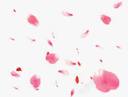 粉色漂浮的桃花瓣免扣漂浮粉色玫瑰花瓣高清图片