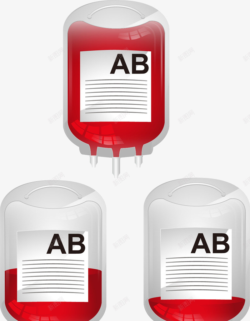 AB型血液矢量图ai免抠素材_新图网 https://ixintu.com AB型血 医学 医疗 医院 急救 救命 白血病 血液 袋子 输血 矢量图