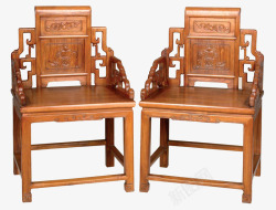 印花椅子中式规则黄酸枝对椅高清图片