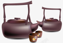 古色古香中国紫砂壶素材