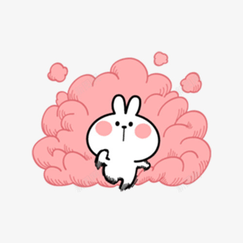 奔跑的兔子png免抠素材_新图网 https://ixintu.com png图形 png装饰 兔子 动物 手绘 粉色 装饰