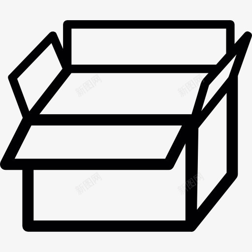 打开纸箱图标png_新图网 https://ixintu.com 打开 打开盒子 盒 纸板 纸箱