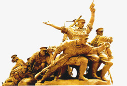 抗日战争宣传革命雕像高清图片