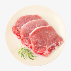 猪肉排新鲜的黑猪猪肉排高清图片