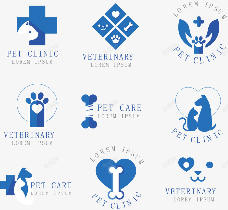 动物医疗logo图标png_新图网 https://ixintu.com logo 创意 动物医院 宠物 宠物医院 精美