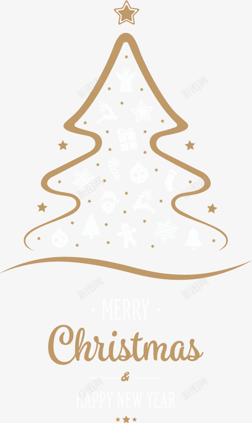 手绘线条圣诞树png免抠素材_新图网 https://ixintu.com 创意 圣诞树 圣诞树线条 手绘 手绘圣诞树 线条