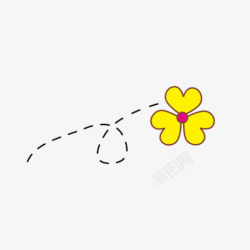 球花可爱卡通小黄花高清图片