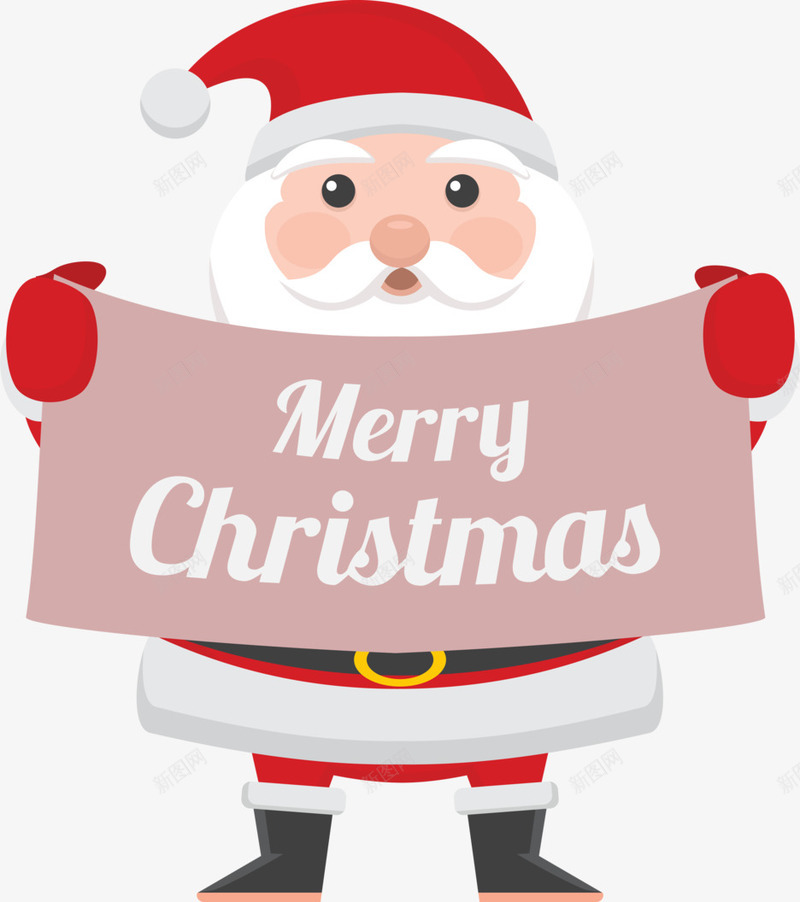 拿着圣诞快乐牌子的圣诞老人png免抠素材_新图网 https://ixintu.com 冬天 卡通人物 圣诞快乐 圣诞老人 圣诞节 手绘圣诞老人
