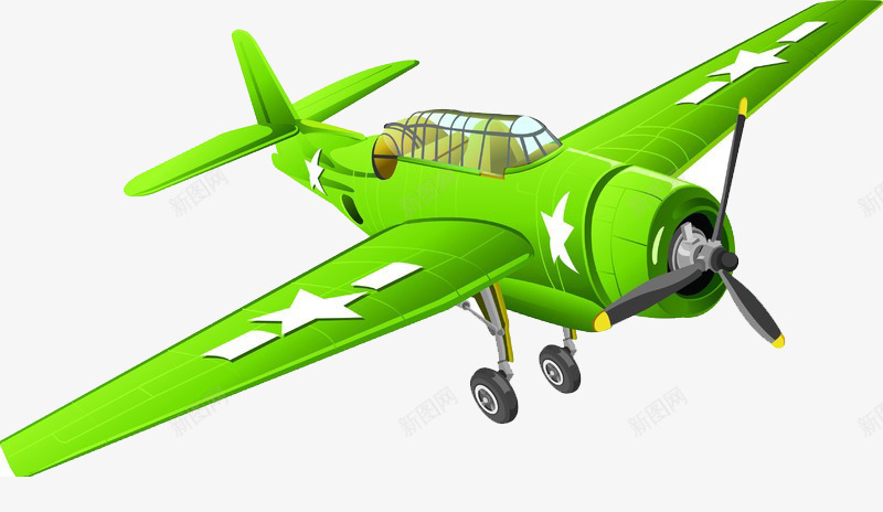 绿色飞机战斗机png免抠素材_新图网 https://ixintu.com 军绿色 战斗机 星星 绿色 飞机 飞行 飞行器