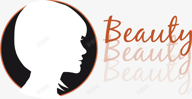 美容美发美妆logo图标png_新图网 https://ixintu.com logo设计 医疗美容 发型 女性侧脸剪影 女性侧颜 美发沙龙 美容logo设计