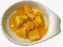 芒果小块芒果味双皮奶高清图片