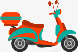 卡通电动摩托车插图素材