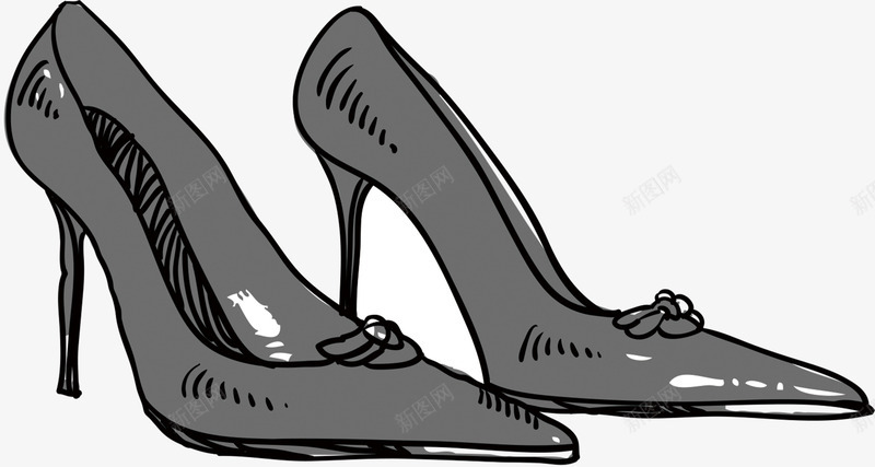 手绘高跟鞋png免抠素材_新图网 https://ixintu.com 女鞋 平面设计 手绘 插画 鞋子 高跟鞋