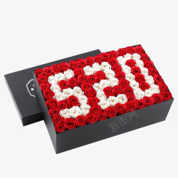 520礼物红色玫瑰花礼盒高清图片