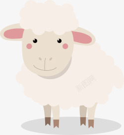 温顺的动物可爱的小绵羊矢量图高清图片