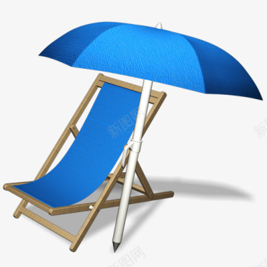太阳伞和沙滩椅图标图标