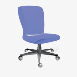 办公座椅蓝色座椅摇椅办公椅子矢量图高清图片