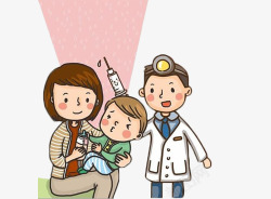预防接种宣传宝宝预防接种插画高清图片