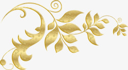 古典欧式边框金色植物花纹高清图片