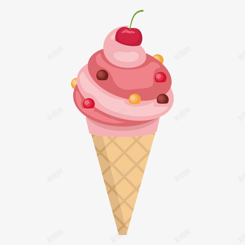 夏日冰淇淋矢量图ai免抠素材_新图网 https://ixintu.com 冰淇淋 卡通 夏天气息 夏季 手绘 水果 清凉 美味 雪糕 饮品 矢量图