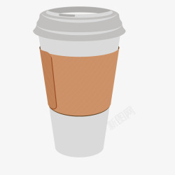 外卖咖啡卡通咖啡饮品矢量图高清图片