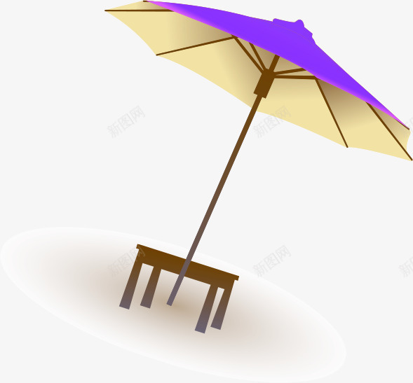 手绘沙滩海边太阳伞png免抠素材_新图网 https://ixintu.com 沙滩 海边 阳伞
