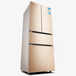 双门式电冰箱金色年华三门电冰箱高清图片