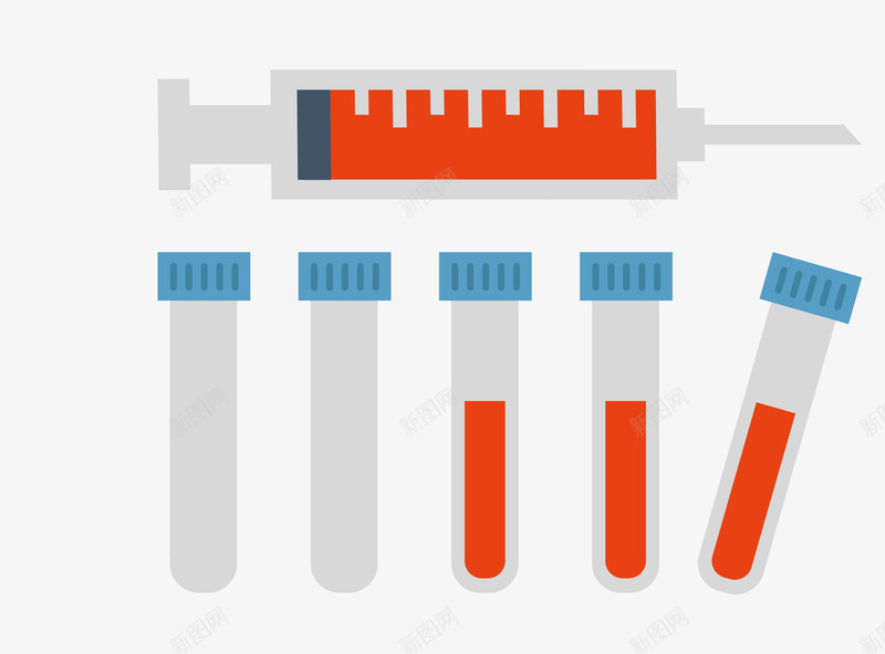 采血矢量图eps免抠素材_新图网 https://ixintu.com 注射器 矢量素材 试管 采血 矢量图