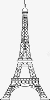 巴黎埃菲尔铁塔手绘巴黎埃菲尔铁塔高清图片