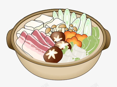 砂锅美食png免抠素材_新图网 https://ixintu.com 卡通 砂锅 美食 餐饮