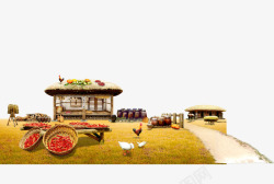 鸡房子农家小院高清图片