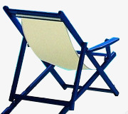 蓝色沙滩躺椅简约素材