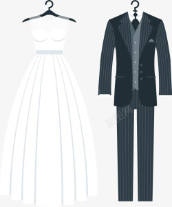 爱情婚礼结婚礼服矢量图素材