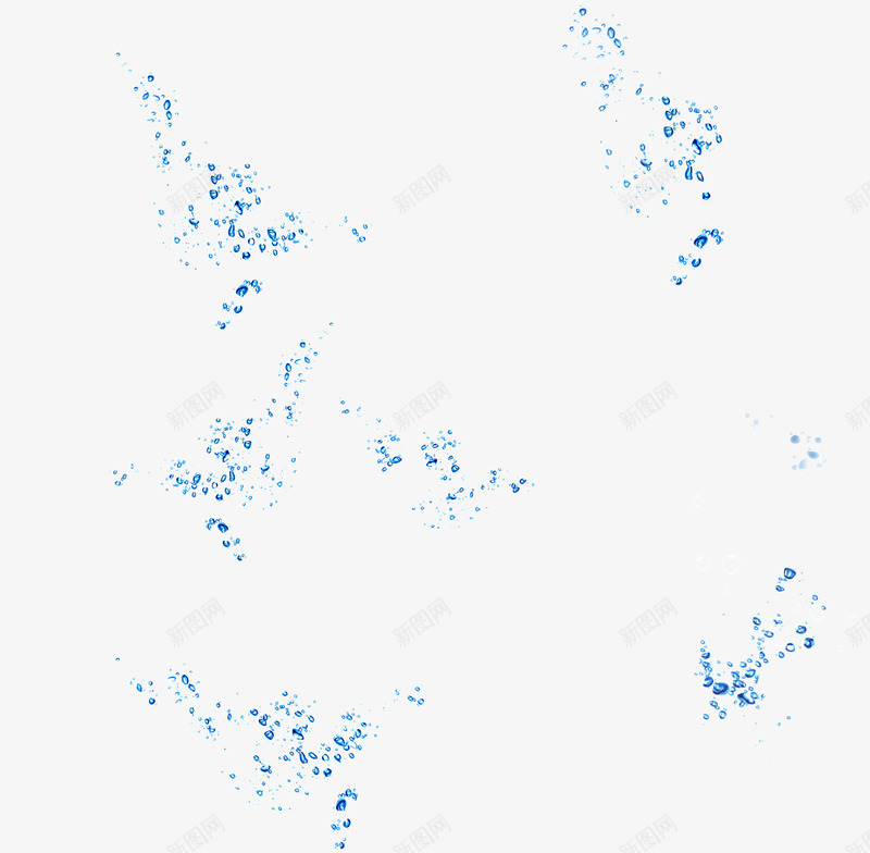 蓝色水珠装饰元素png免抠素材_新图网 https://ixintu.com 三亚风景 水珠 海水 漂浮 蓝色