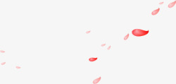 七夕情人节红色散落的花瓣素材