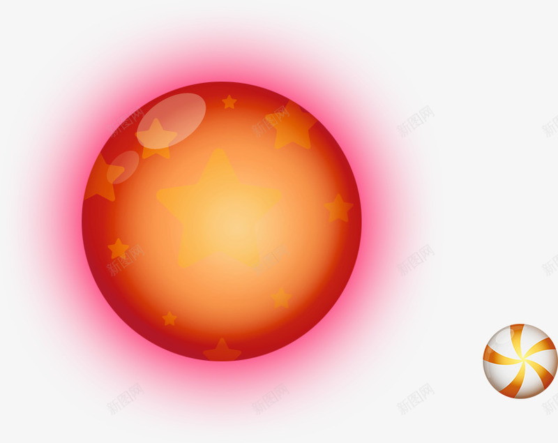 发光圆形星星球png免抠素材_新图网 https://ixintu.com 发光圆形星星球 圆形 红色发光球 红色球体