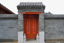 仿古大红门中国特色庭院对联仿古大红门高清图片