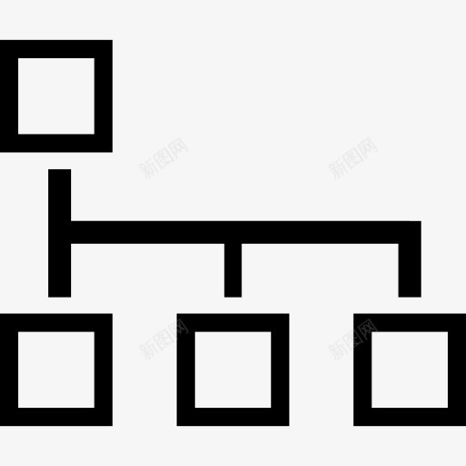 四个正方形平面图标png_新图网 https://ixintu.com 图形 块方案 接口 正方形 象征