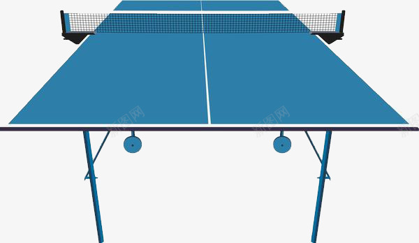 蓝色乒乓球台png免抠素材_新图网 https://ixintu.com 乒乓球台 体育用具 卡通球台 手绘平面 蓝色球台 运动项目