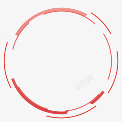 红色圆圈图片红色简约圆圈边框纹理高清图片