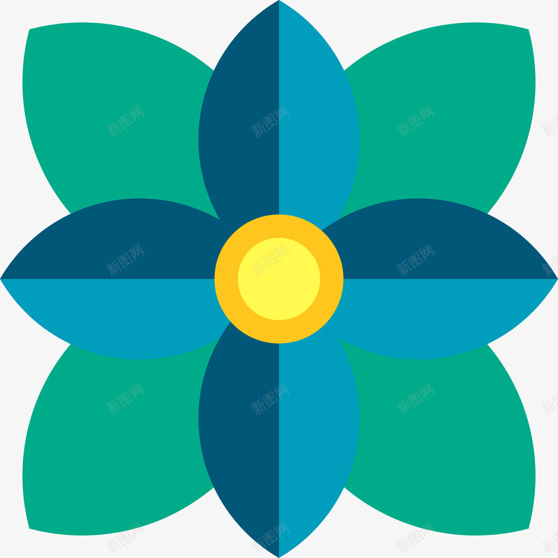 绿色花朵图图标png_新图网 https://ixintu.com 公司标志 几何立方 几何花型 圆 圆形 圆的标志 抽象 抽象的标志 标识 花卉 花卉图案 花的标志 风格